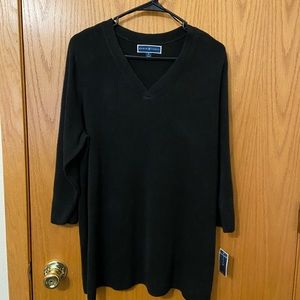Karen Scott black v-neck sweater size 1X